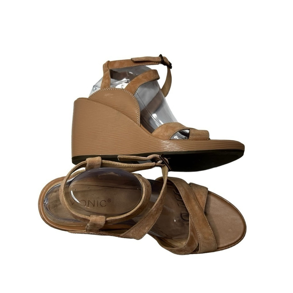 Vionic Macaroon Tan Bonita Women's Orthotic Platform Wedge Sandal Size 11 - Picture 14 of 16